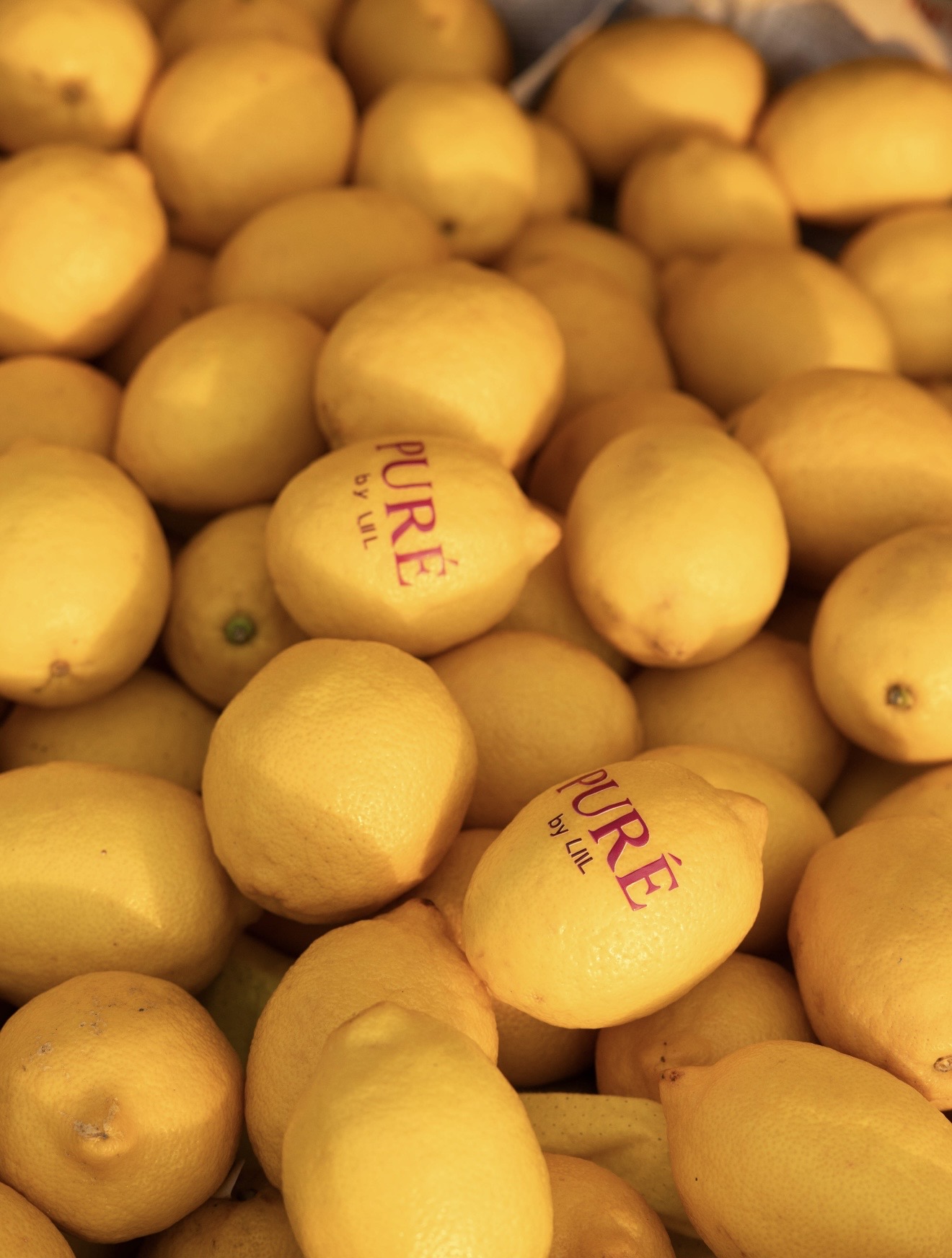 PURÉ branded lemons